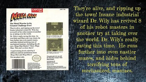 Mega Man Dr Wily's Revenge Back Cover to AI Art