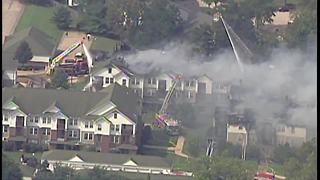 Airtracker 5 over scene of fire in Olmsted Falls