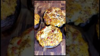 Queso Stuffed Portobello Mushrooms #shorts