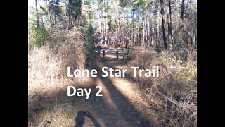 Lone Star Hiking Trail thru-hike, detailed 2/6+1, mile 14.3 - 33.2