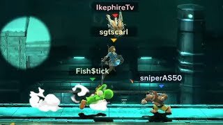 super smash bros ultimate with Ikephire, StripMineS, and SniperAS50