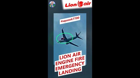 Lion Air emergency landing after ENGINE ON FIRE 🇮🇩