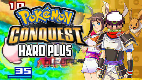 Pokemon Conquest Hard Plus - 새로운 NDS 해킹 ROM! 균형 잡힌 포켓몬 정복의 어려움