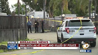Man with gun shot and killed by SDPD
