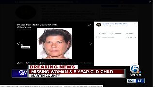 Martin County Sheriff's Office seeks info on missing adult & child