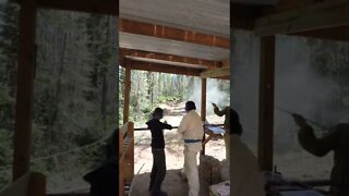 Blackpowder rifle lesson at Clear Creek staffed camp - Philmont trek #shorts