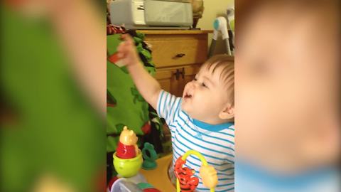 "Baby Boy Tastes Chocolate For The First Time And Smiles"