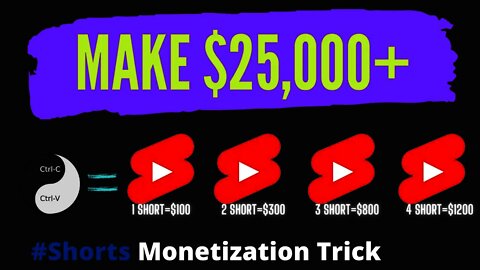 MAKE $25,000+ With Trending YouTube Shorts Niche Monetization Trick (COPY PASTE FREE SOFTWARE)