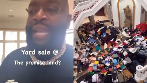 RickRoss shows off his insane closet!! Wants to know if he should do a yard sale At The Promise Land