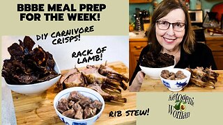 BBBE Carnivore Meal Prep | DIY Carnivore Crisps (Not Deli meat!) | Air Fryer Rack of Lamb