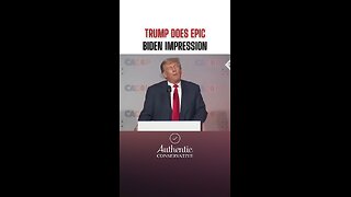 Trump does EPIC Biden Impression 😂 (short video)