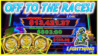 OFF TO THE RACES!!! LET'S HIT A LONGSHOT WIN! Lightning Link Best Wager Slot