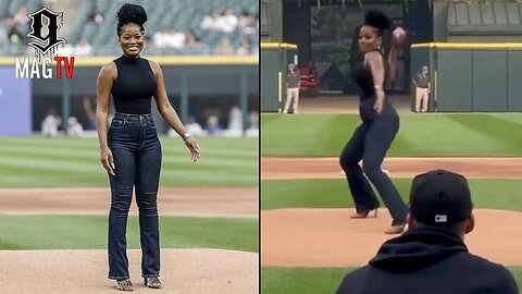 Keke Palmer Servin Bawwdy Throwing Out 1st Pitch At Hometown Chicago White Sox Game! ⚾️