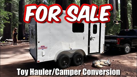 7x14 Toy Hauler/Camper Cargo Trailer Conversion Tour/For Sale