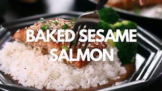 Baked Sesame Salmon - Easy Salmon Recipe