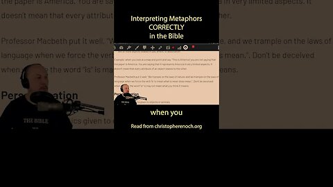 Interpreting Metaphors Correctly in the Bible