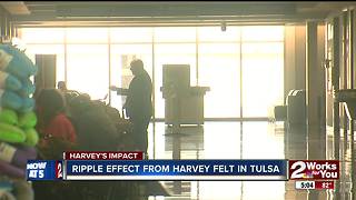 Flight cancellations in Tulsa due to storm Harvey