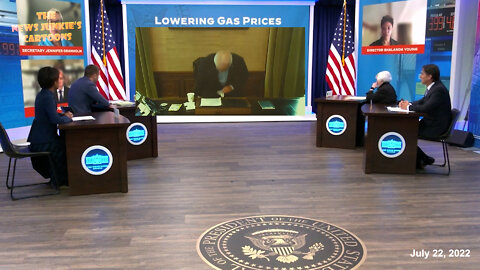 Biden's staged and pointless virtual meeting with his cabinet about "oil prices can rise again."