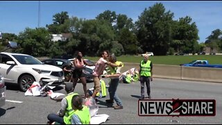 Man On Parole Gets In Face Of Climate Protestors Blocking DC Road