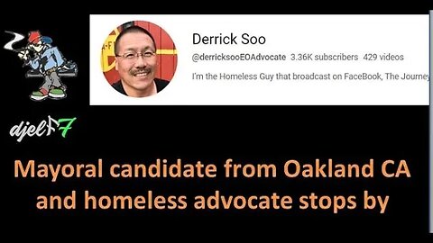 Live with Derrick Soo, formerly mayoral candidate for Oakland CA