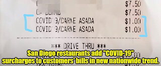 San Diego restaurants add "COVID surcharge" to customers meal tabs