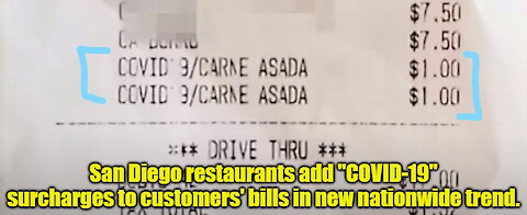 San Diego restaurants add "COVID surcharge" to customers meal tabs