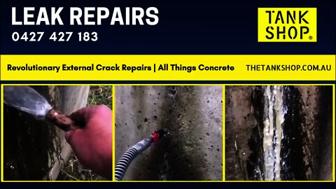 Wangaratta Sheep Farm - leaking concrete water tank repair process - this video shows how to repair.