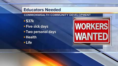 Teachers needed for Commonwealth Community Development Academy