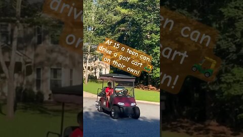 You Can Drive A Golf Cart At 15 In Peachtree City, Georgia! #shorts #golfcartlife #movingtoatlanta
