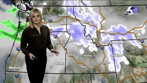 Snow showers on the way to the Treasure Valley for the weekend