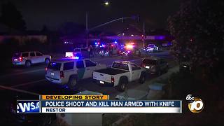 Police shoot and kill armed man with knife