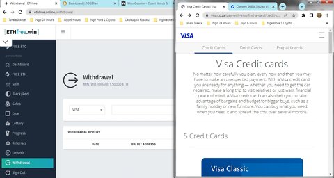 How To Get Free Up To 0.7 Etherium ETH Every 60 Minutes At ETHfree & Instant Withdraw At Visa CARD
