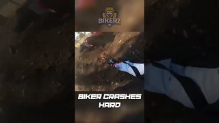 Biker Crashes Hard!