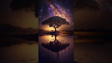 #peace #tree #relaxing #relaxingmusic #relax #reflection #digitalart #ringtone #milkyway #lake