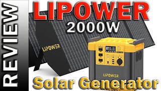 LIPOWER 2000W Solar Generator With 2xSolar Panels LiFePO4 Portable Power Station MARS-2000