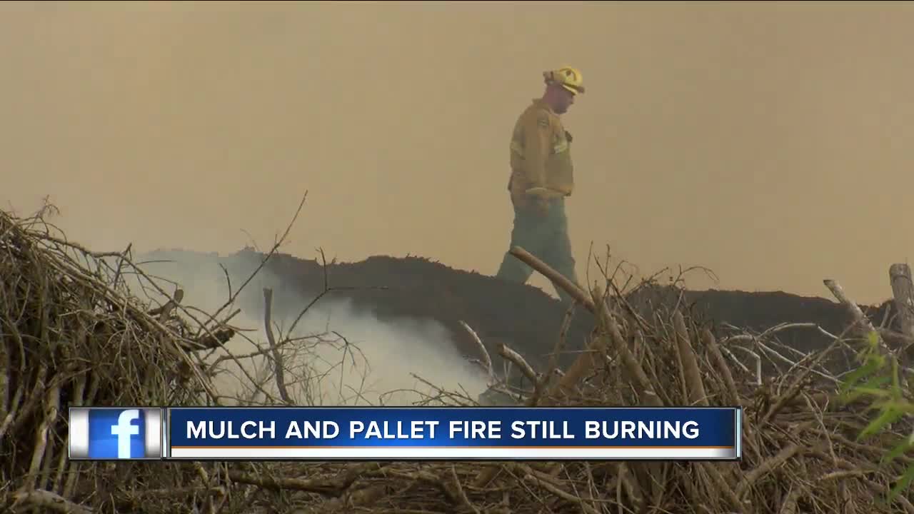 Polk County Fire Rescue responds to mulch, debris fire