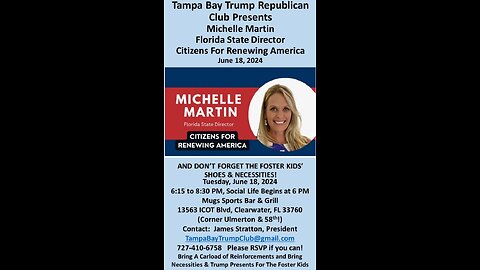 LIVE Tuesday Jun 18 - Tampa Bay Trump Republican Club