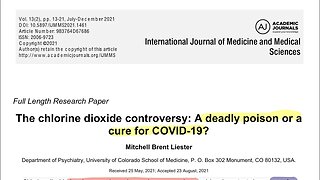 JOURNAL ARTICLE REVIEW | The chlorine dioxide controversy: A deadly poison or a cure for COVID-19?