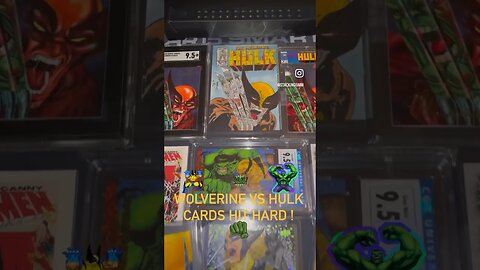 Wolverine vs Hulk cards hit hard! 👊😎 #tradingcards #collectibles #wolverine #hulk #comics #shorts