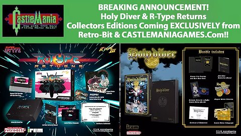 Just Announced - Holy Diver & R-Type Returns Carts Coming Exclusively @ Castlemaniagames & Retro-Bit