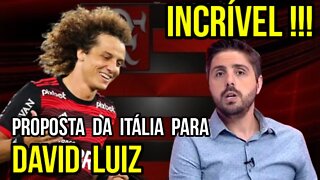 INCRÍVEL! ZAGUEIRO DAVID LUIZ RECEBE PROPOSTA DA ITÁLIA E PODE DEIXAR O FLAMENGO EM 2023