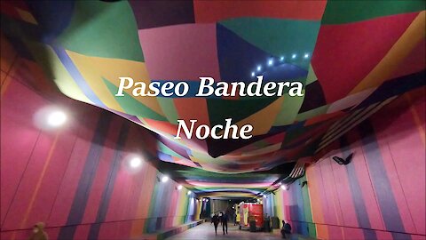 Paseo Bandera is a colorful walking street in Santiago, Chile