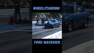 Wild Wheelstanding Ford Maverick Pro Stock! #shorts