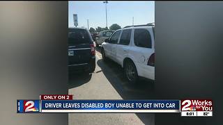 Driver leaves disabled boy unable to get into car, police cannot enforce