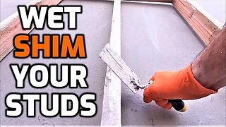 Wet Shim Framing Studs for Flat Plumb Walls!