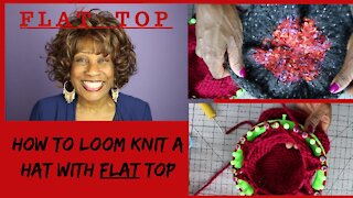 How To Loom Knit Flat Top Hat - Loom Knitting With Wambui Made It