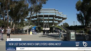 New list of San Diego companies hiring the most
