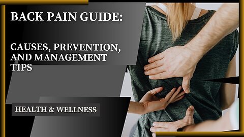 Back Pain Guide: Causes, Prevention, and Management Tips