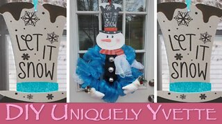 Crafts: Snowman Christmas Door Hanger