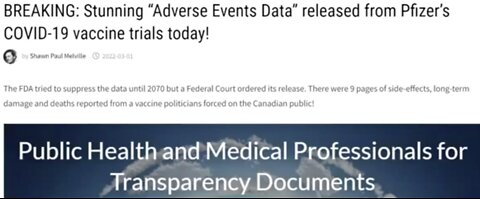 ADVERSE EVENTS DATA FROM PFIZER